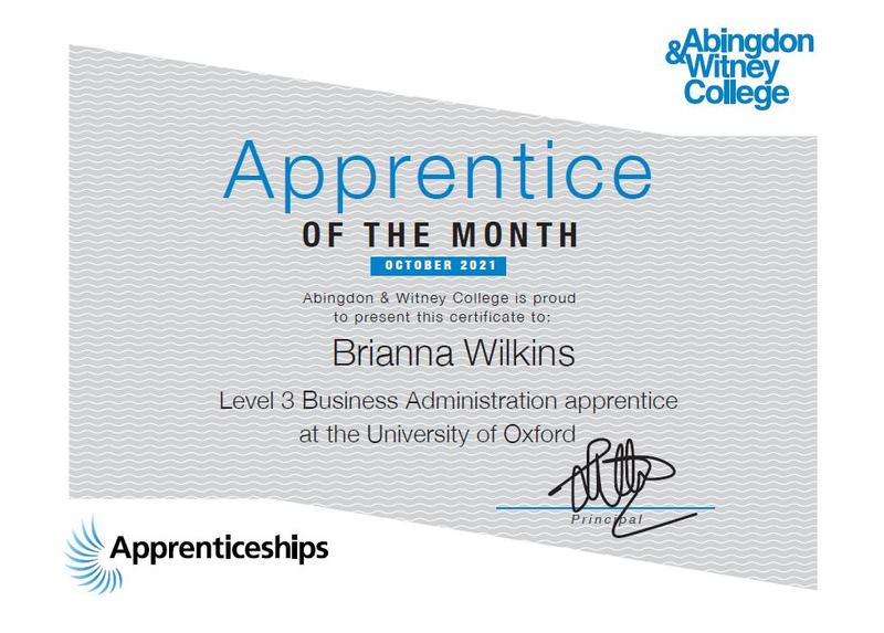 apprentice of the month  brianna wilkins
